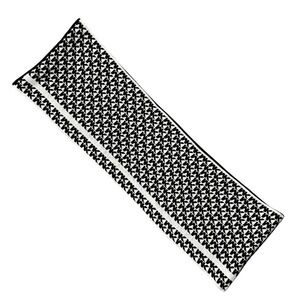 Michael Kors MK Logo Infinity Scarf Black White Knit Acrylic Circle Scarf